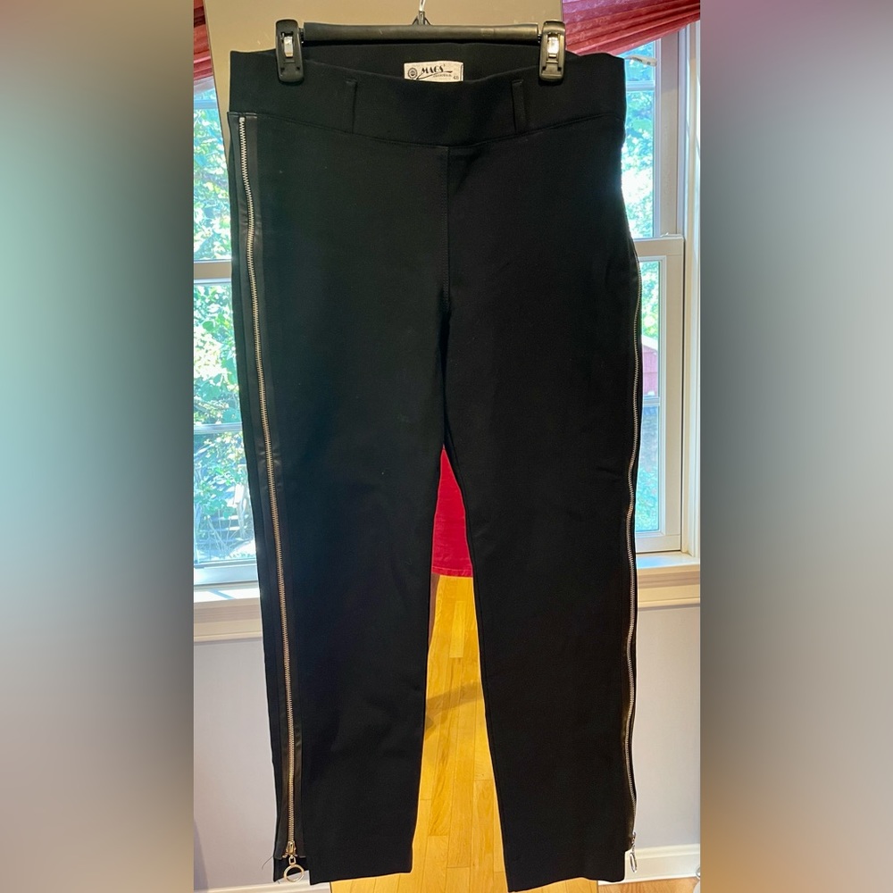 NWOT MAGS Collection Designer Black Pants With Side Zippers, Size 48